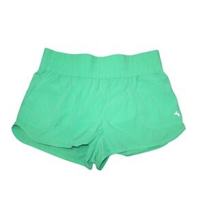 JoyLab Running Shorts Womens XL Green Excellent High‎ Waisted Smocked Pockets